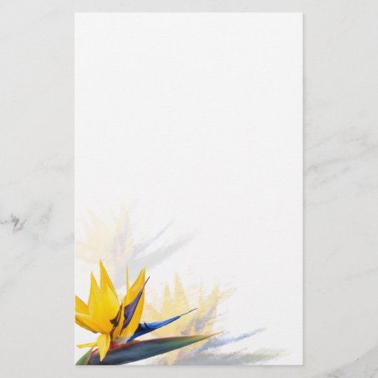 Vogelvogel van paradijs, blanco schrijfpapier briefpapier (Voorkant)