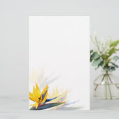 Vogelvogel van paradijs, blanco schrijfpapier briefpapier (Staand voorkant)