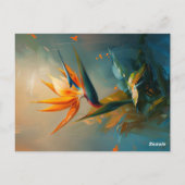 Vogelvogel van paradijsolie briefkaart (Achterkant)