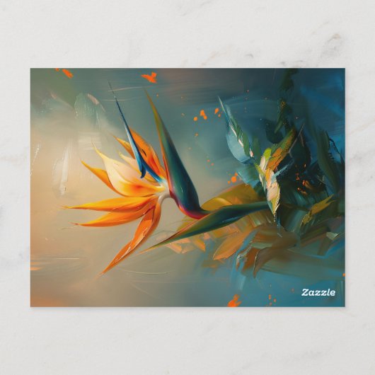 Vogelvogel van paradijsolie briefkaart (Achterkant)