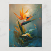 Vogelvogel van paradijsolie briefkaart (Voorkant)