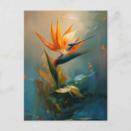 Vogelvogel van paradijsolie briefkaart (Voorkant)