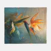 Vogelvogel van paradijsolie fleece deken (Voorkant (Horizontaal))