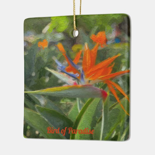 Vogelvogel van paradijsolie keramisch ornament (Links)