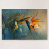 Vogelvogel van paradijsolie legpuzzel (Horizontaal)