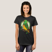 Vogelvogel Vogelvogel Vogelhouder Vogelboer Groene T-shirt (Voorkant volledig)