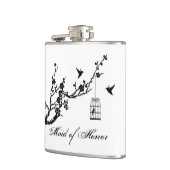  vogelvogelbekisting Geïmide huwelijksgeschenk Heupfles (Links)