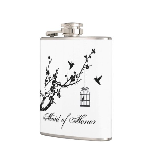  vogelvogelbekisting Geïmide huwelijksgeschenk Heupfles (Links)