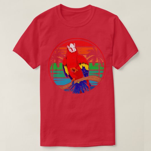 Vogelvogeljacht op excotische Macaw Bird Parrot T-shirt (Design voorkant)