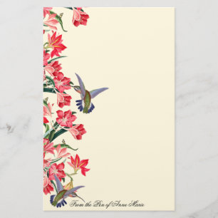 Vogelvogels Amarylis Flowers Floral Briefpapier