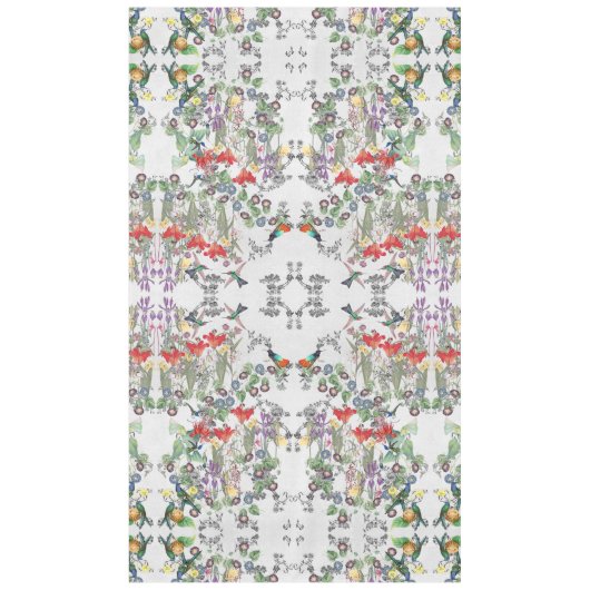 Vogelvogels Bloem Vloer Tuin Tablecloth Tafelkleed (Voorkant)