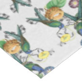 Vogelvogels Bloem Vloer Tuin Tablecloth Tafelkleed (Gekanteld)