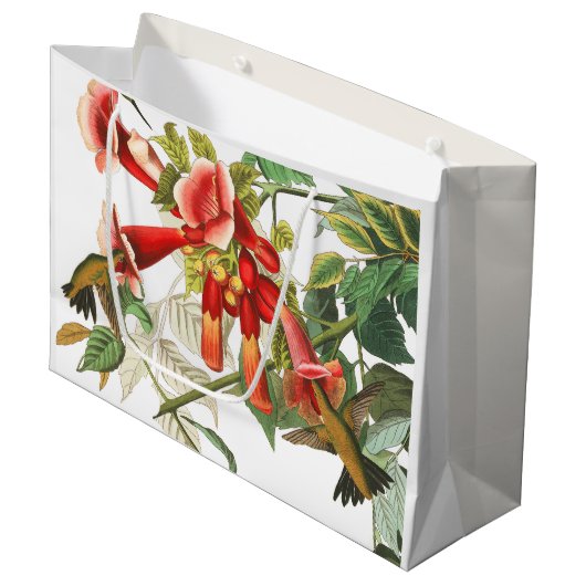 Vogelvogels bloemen Audubon Gift Bag Large Cadeautasje (Voorkant Gekanteld)