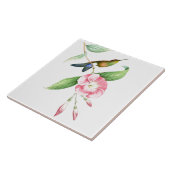 Vogelvogels bloemen bloemen dieren in het wild tegeltje (Zijkant)