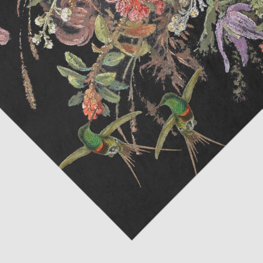 Vogelvogels bloemen Bouquet Weefpapier Tissuepapier (Detail)