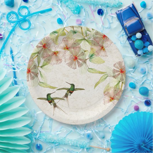 Vogelvogels bloemen dieren Bord papier (Feest)