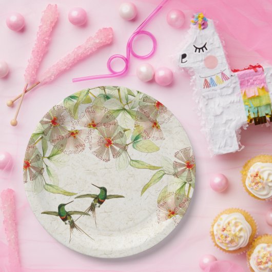 Vogelvogels bloemen dieren Bord papier (Feest)