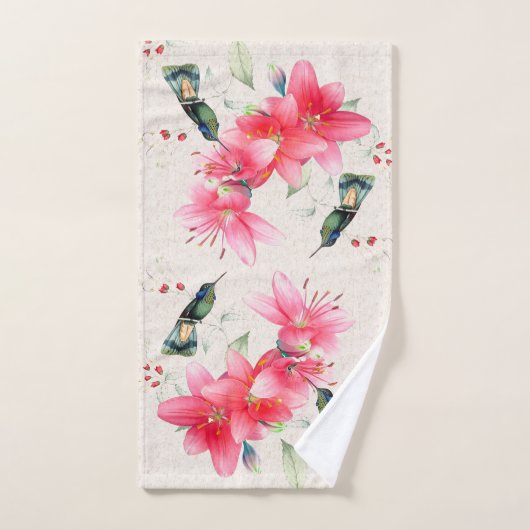 Vogelvogels bloemen Dieren Wasdoekset Bad Handdoek (Handdoek)