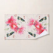 Vogelvogels bloemen Dieren Wasdoekset Bad Handdoek (Handdoek)