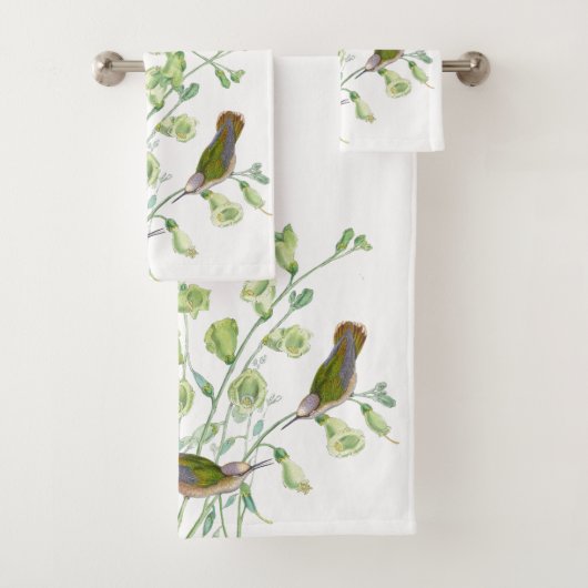 Vogelvogels bloemen Dieren Wasdoekset Bad Handdoek (Insitu)