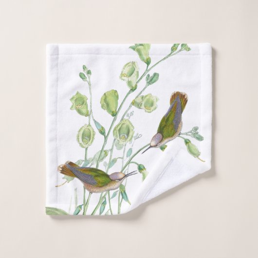 Vogelvogels bloemen Dieren Wasdoekset Bad Handdoek (Wasdoekje)