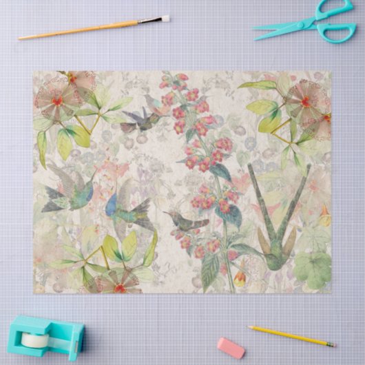 Vogelvogels bloemen dieren weefselpapier tissuepapier (Craft)
