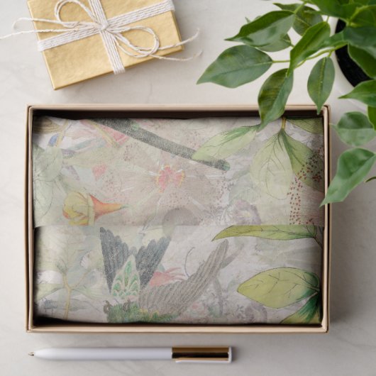 Vogelvogels bloemen dieren weefselpapier tissuepapier (Geschenk)