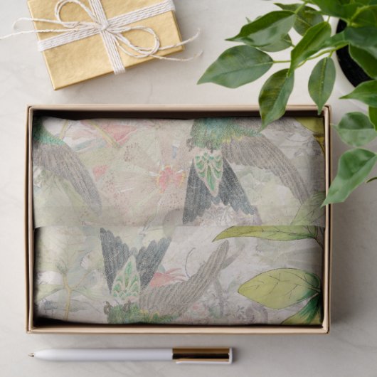 Vogelvogels bloemen dieren weefselpapier tissuepapier (Geschenk)