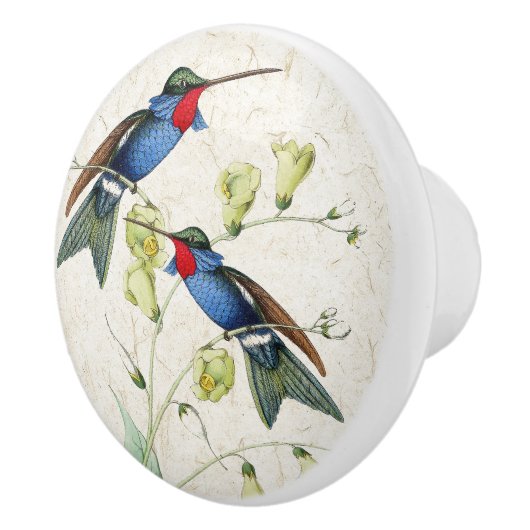 Vogelvogels Bloemen Dierlijke keramische knol Keramische Knop (Rechts)