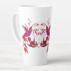 Vogelvogels bloemen drijvende wilde dieren latte M Mok