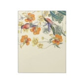 Vogelvogels bloemen Floral in het wild Notitieblok (Linkerzijde)