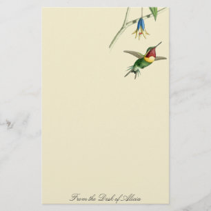 Vogelvogels bloemen in het wild levende dieren briefpapier
