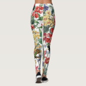 Vogelvogels bloemen Leggings buiken (Achterkant)