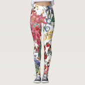 Vogelvogels bloemen Leggings buiken (Voorkant)