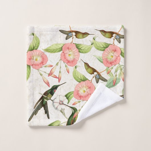 Vogelvogels bloemen Wildlife Bath Towel Set Bad Handdoek (Wasdoekje)
