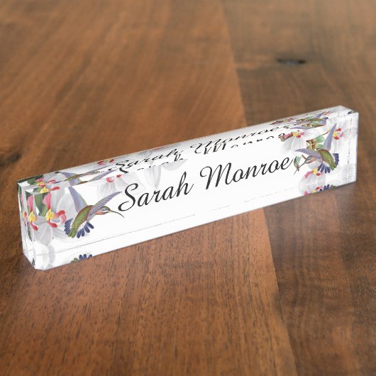 Vogelvogels, boomkorflens naambordje (Zijkant)