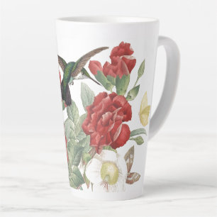 Vogelvogels Butterfly Red Rose Flowers Latte Mok