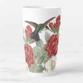 Vogelvogels Butterfly Red Rose Flowers Latte Mok (Voorkant)