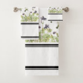Vogelvogels Columbine Flowers Bath Towel Set Bad Handdoek (Insitu)
