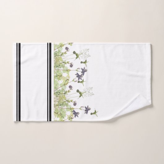 Vogelvogels Columbine Flowers Bath Towel Set Bad Handdoek (Handdoek)