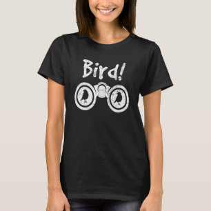 Vogelvogels die naar Cool Bird kijken die vogelvog T-shirt