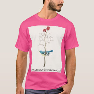 Vogelvogels die op vogels vissen t-shirt