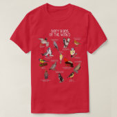 Vogelvogels die vuile vogels van de wereldgrappige t-shirt (Design voorkant)