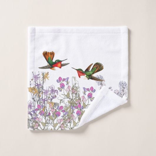 Vogelvogels - Dwangbloemen Bad Handdoek (Wasdoekje)