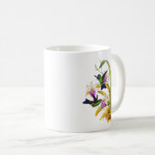 Vogelvogels en Paarse orchideeën Koffiemok (Voorkant rechts)