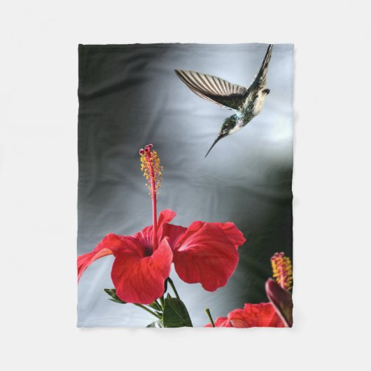 Vogelvogels en rode fluiten fleece deken (Voorkant)