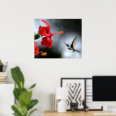 Vogelvogels en rode fluiten poster (Thuiskantoor)