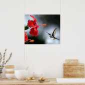 Vogelvogels en rode fluiten poster (Keuken)