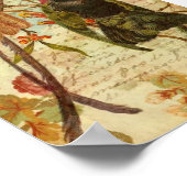 Vogelvogels en Rozen Poster (Hoek)