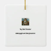 Vogelvogels eten uit de hand van de Waterverf Keramisch Ornament (Achterkant)